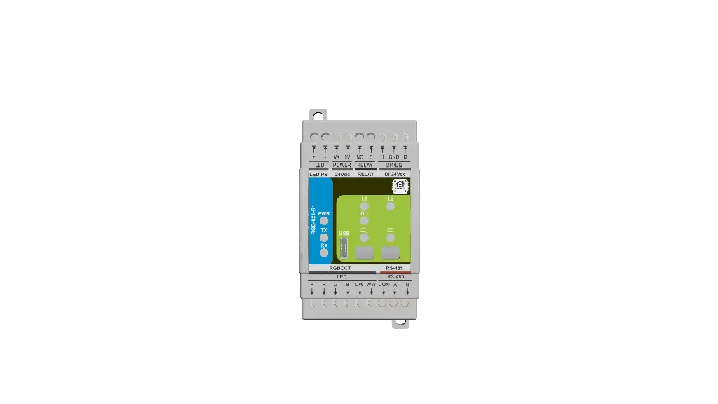 [HM-RGB-621-R1] HomeMaster RGB-621-R1 — Modbus RGBCCT LED Controller, 5 Channels