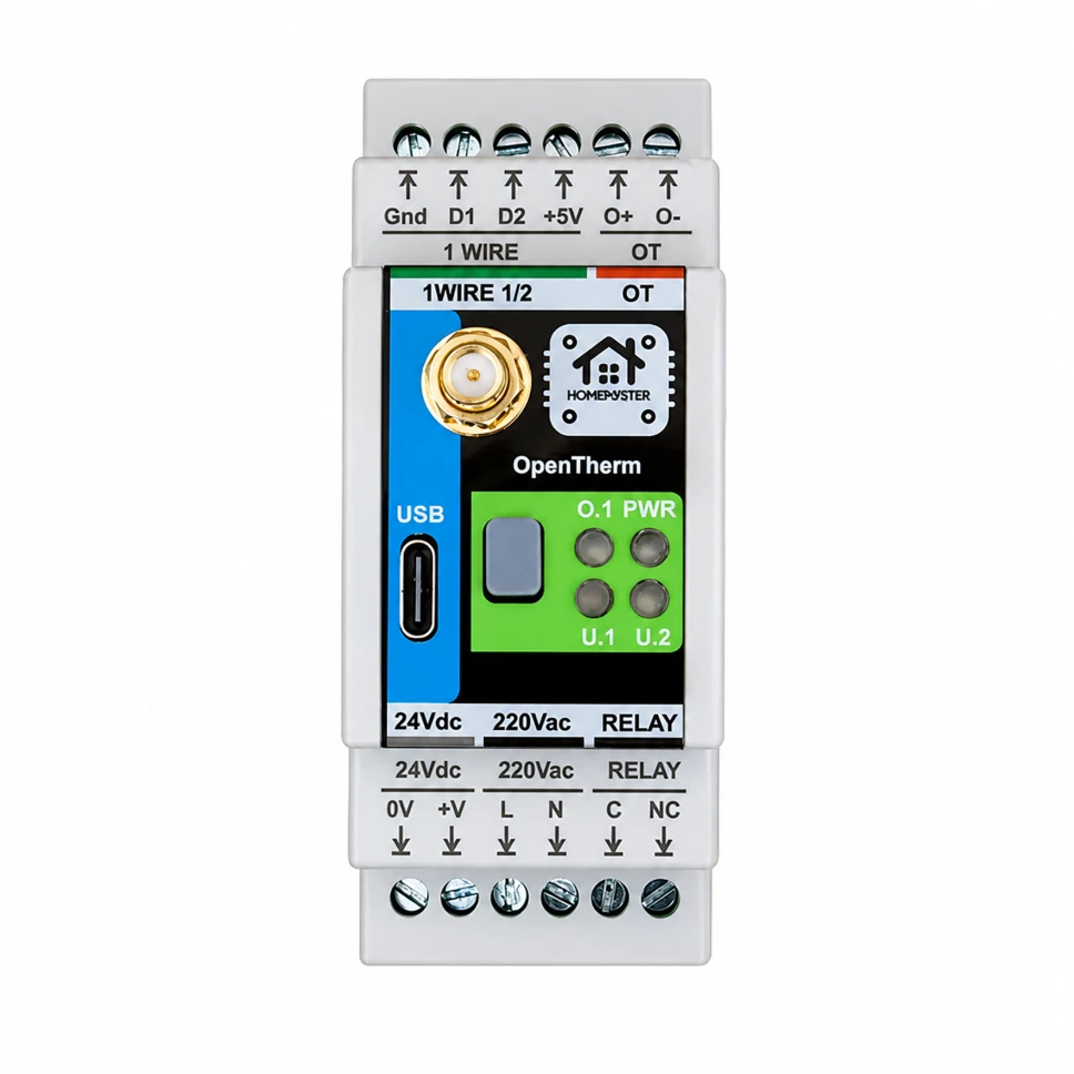 [HM-OTG-001] HomeMaster OpenTherm Gateway — ESPHome Smart Boiler Control