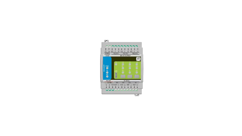 3-Channel Modbus Relay Module with 4 Digital Inputs – RS485 Extension for MiniPLC & MicroPLC